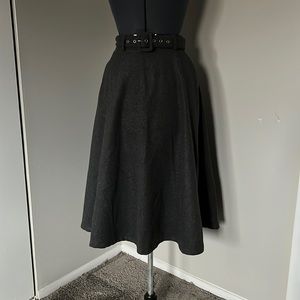 Grey A-Line skirt with Pockets